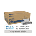 Pacific Blue Basic Facial Tissue 2 Ply 100 Tissues Box 30 Boxes Pack (47410)
