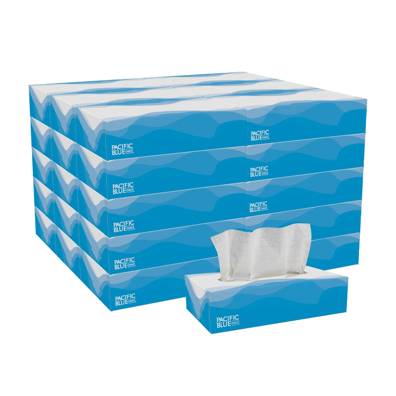 Pacific Blue Select Facial Tissue 2 Ply 100 Tissues Box 30 Boxes Carton (48100)