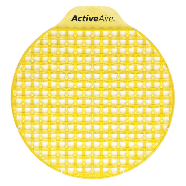 ActiveAire™ Anti-Splash Urinal Screen, Sunscape Mango Scent, Yellow, 12/Pack