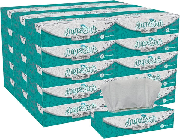 Angel Soft Professional Series Facial Tissue, 2-Ply, 100 Tissues/Box, 30 Boxes/Pack