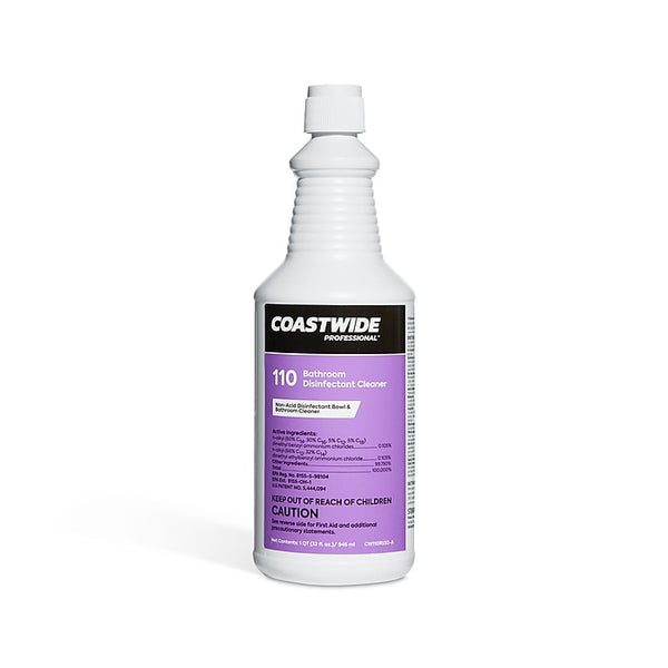 Coastwide Professional Restroom Cleaner, Non-Acid Disinfectant Bathroom Cleaner, 32 oz.