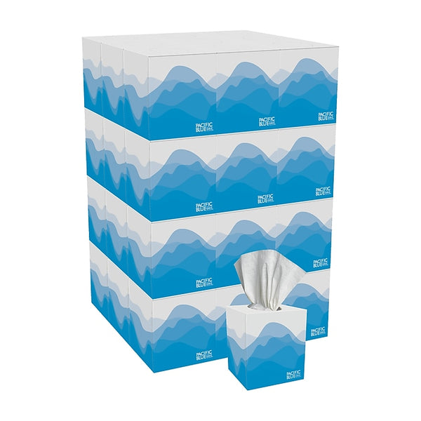 Pacific Blue Select Facial Tissue, 2-ply, 100 Tissues/Box, 36 Boxes/Pack