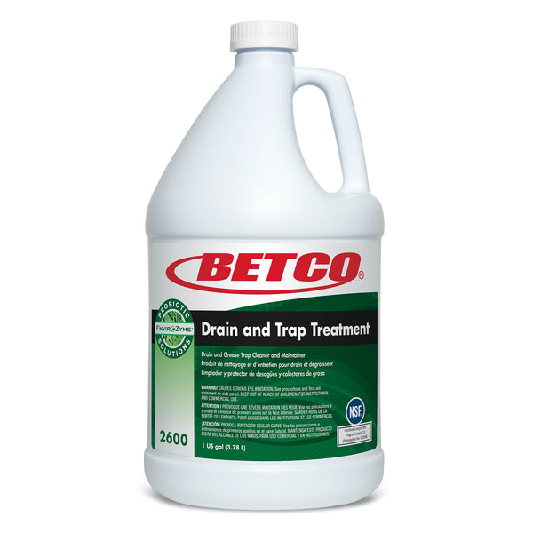 Betco Probiotic Solutions Drain and Trap Treatment, Ocean Scent, 1 gal Bottle, 4/Carton