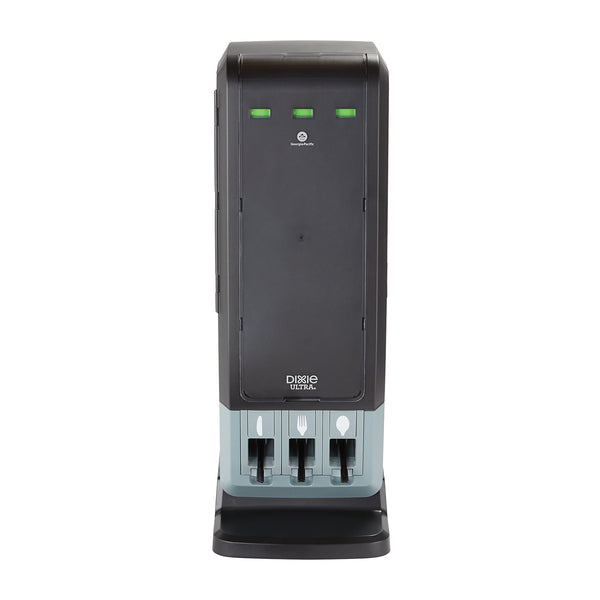 Dixie Ultra SmartStock Series-T Tri-Tower Cutlery Dispenser, Black