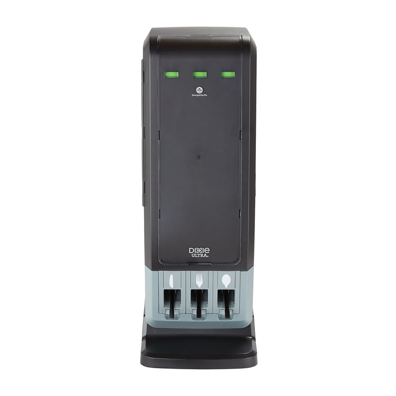 Dixie Ultra SmartStock Series-T Tri-Tower Cutlery Dispenser, Black