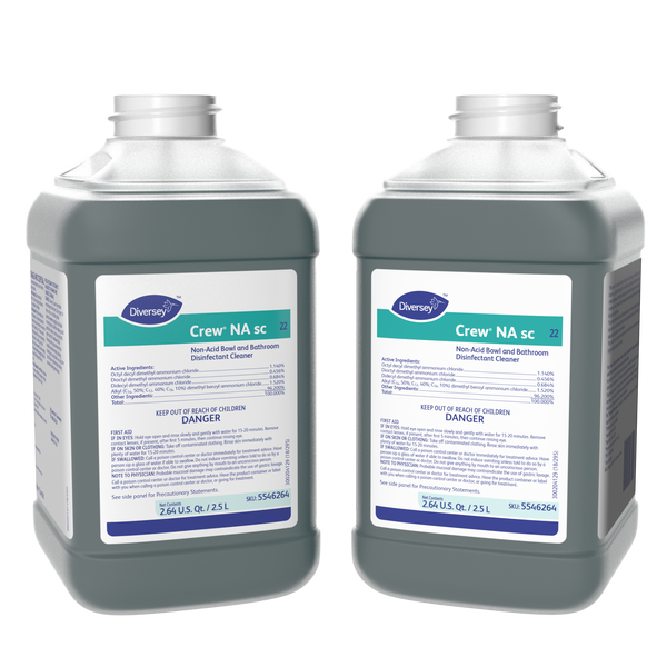 Diversey Crew Non-Acid Disinfectant for J-Fill, Floral, 2.5 L, 2/Carton