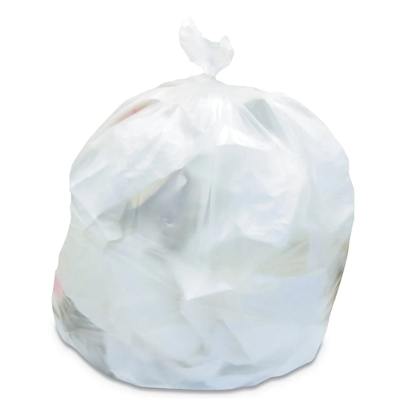 Heritage 40-45 Gallon Kitchen Trash Bag, High Density, 22 Mic, Natural, 25 Bags/roll, 6 Rolls/carton (Z8048WN R01)