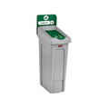 Rubbermaid Slim Jim Single-Stream Recycling Station, Compost Only, 23 Gallon, Gray/Green