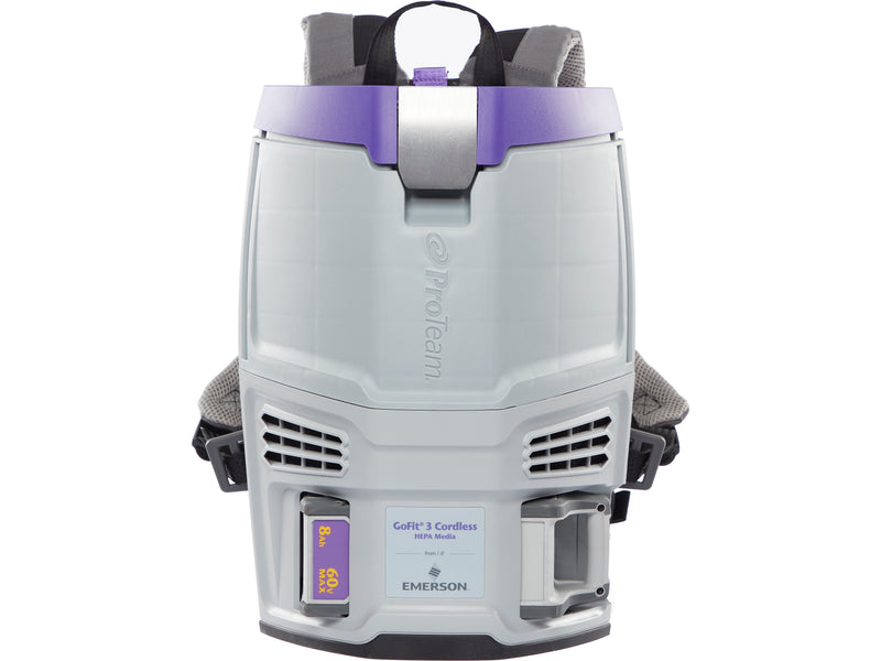 ProTeam GoFit 3 Cordless Backpack Vacuum, Gray