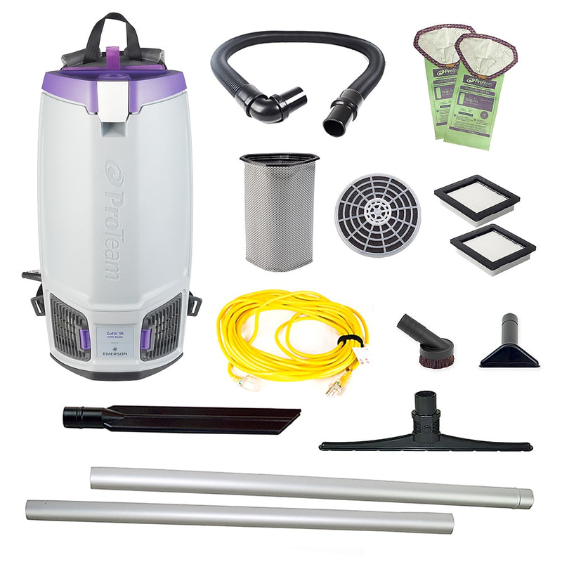 ProTeam GoFit 10 Backpack Vacuum with 18" Carpet Sidewinder Tool Kit