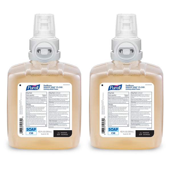 PURELL Healthcare Foaming Hand Soap Refill for CS8 Dispenser, 1200 ml, 2/Carton