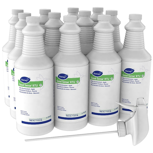Good Sense Liquid Deodorizer, Green Apple Scent, 32 oz., 12/Carton