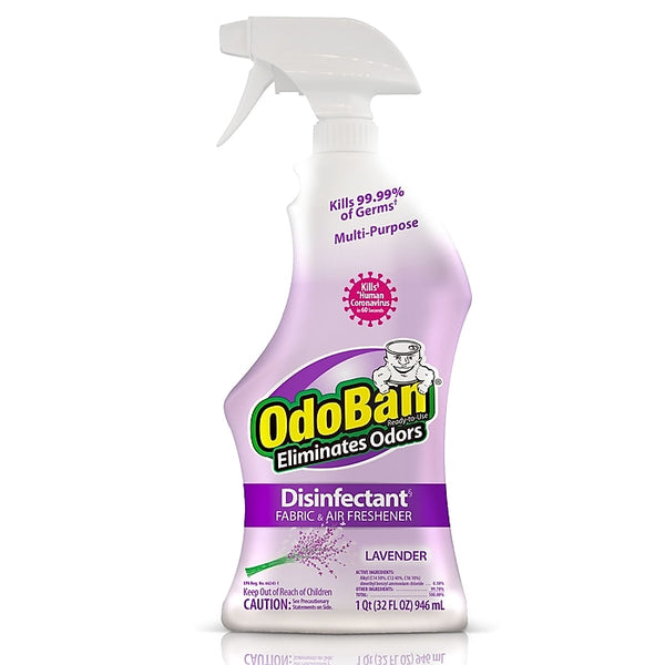 OdoBan Disinfectant Odor Eliminator Ready-to-Use Spray, Lavender Scent, 32 oz.