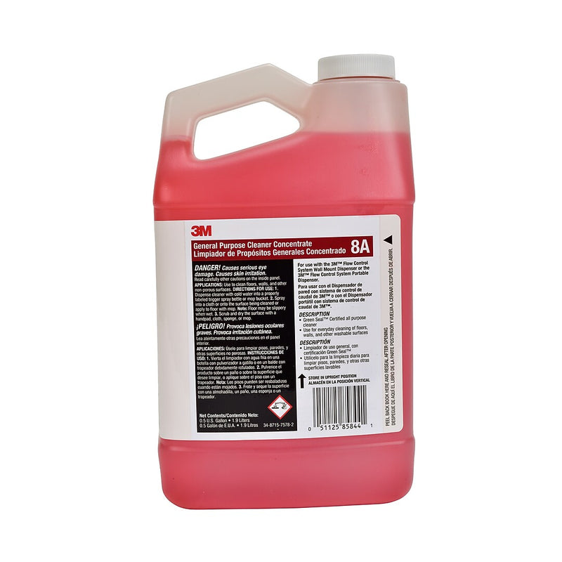 3M General Purpose Cleaner Concentrate 8A, 0.5 Gallon, 4/Carton