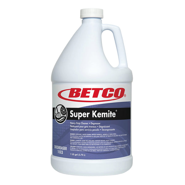 Betco Super Kemite Heavy Duty Cleaner/Degreaser, Cherry, 128 oz., 4/Carton