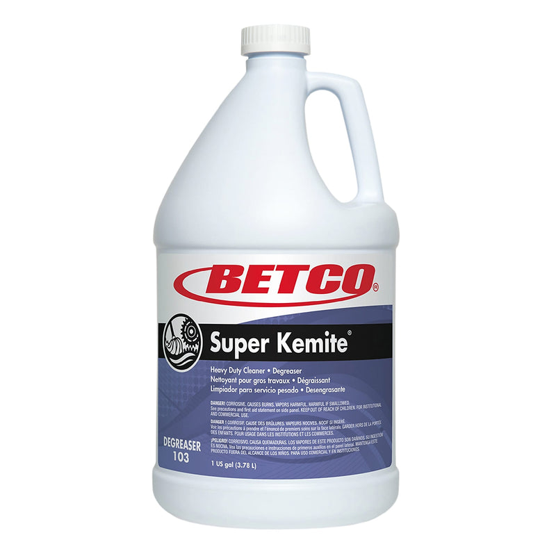 Betco Super Kemite Heavy Duty Cleaner/Degreaser, Cherry, 128 oz., 4/Carton