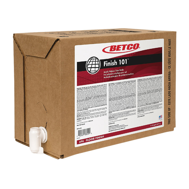 Betco Finish 101 Floor Finish, 5 Gal Bag-In-Box