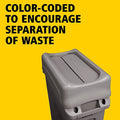 Rubbermaid Slim Jim Indoor Lid, Gray Plastic, 23 Gal.