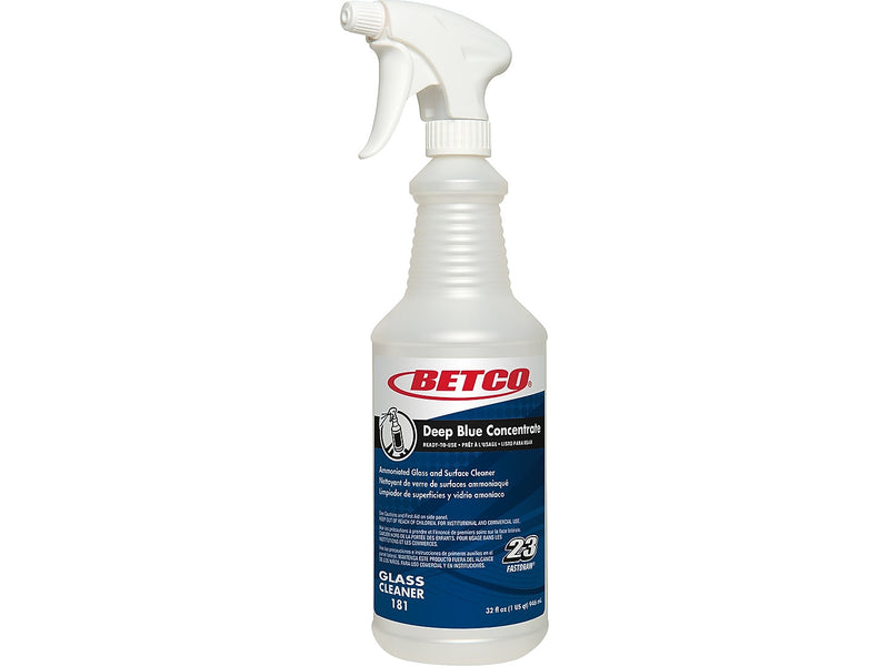 Betco Deep Blue 32 oz. Spray Bottle with Trigger, White/Blue, 12/Carton