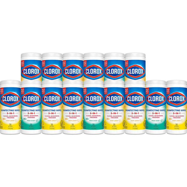 Clorox Value Pack Disinfecting Wipes, 35 Wipes/Container, 15/Carton