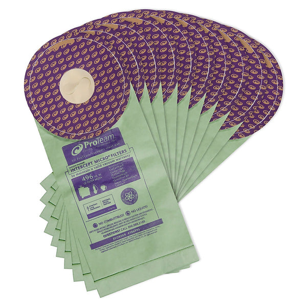 ProTeam Intercept Micro Vacuum Filter, Green, 10/Pack