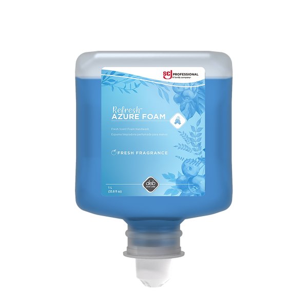 SC Johnson Refresh Azure Foaming Hand Soap Refill, 1 L, 6/Carton