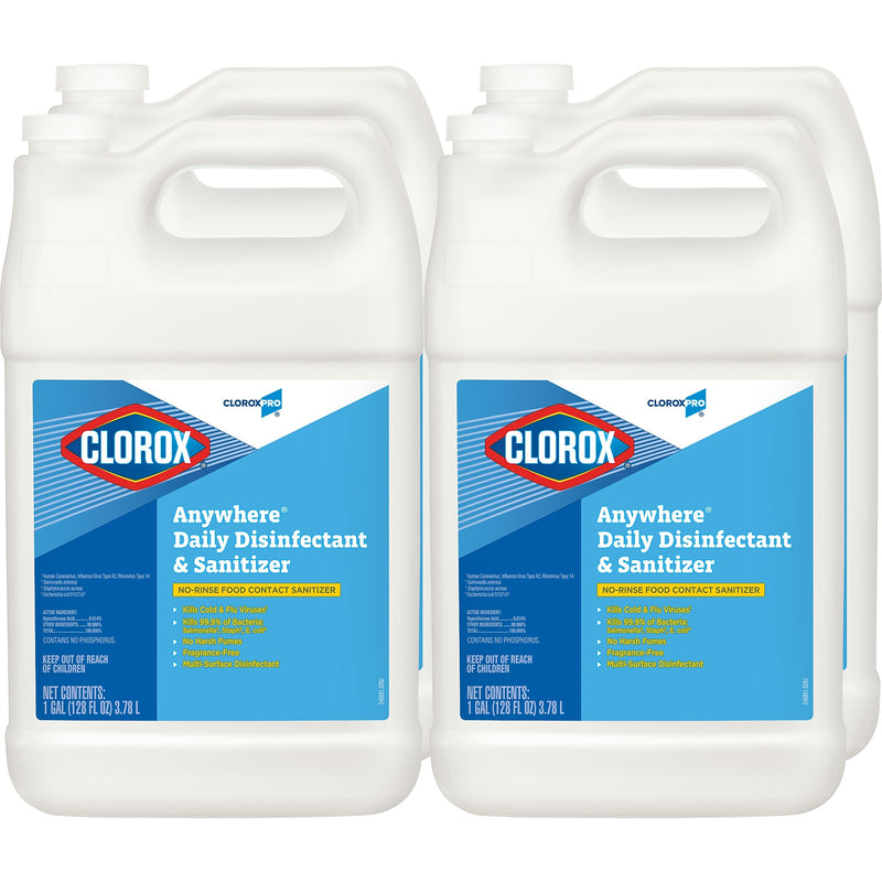CloroxPro Anywhere Daily Disinfectant & Sanitizer, 1 gal., 4/Carton