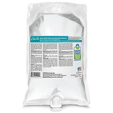 Betco Green Earth Clear Foaming Skin Cleanser, 1000mL, Clario Bags, 6/Carton