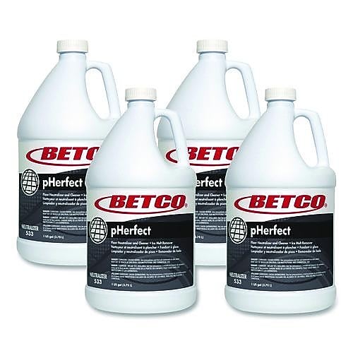 Betco pHerfect Floor Neutralizer and Cleaner, Characteristic Scent, 1 gal Bottle, 4/Carton