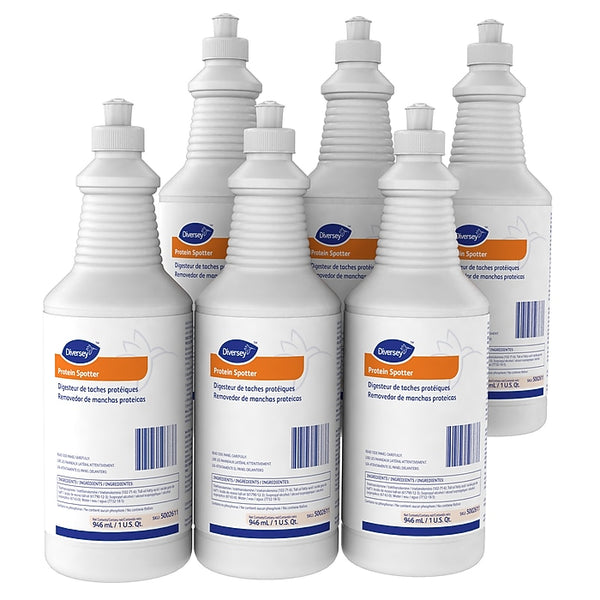 Diversey Protein Spotter Carpet Spot & Stain Remover Liquid, 32 Oz. 6/Carton