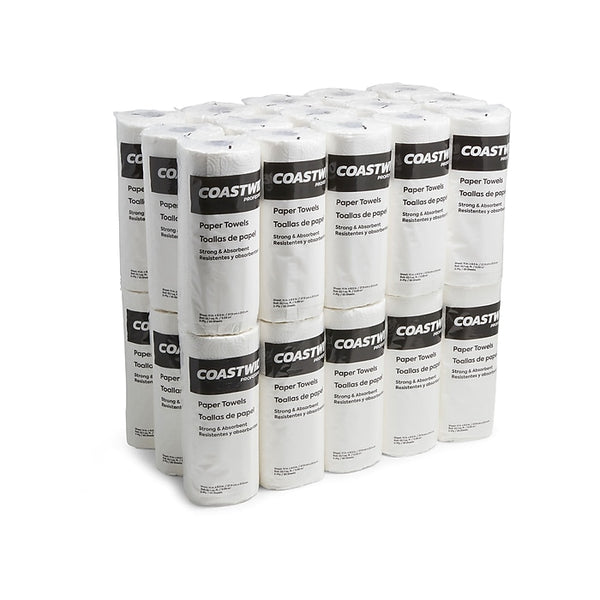 Coastwide Professional Kitchen Rolls Paper Towel, 2-Ply, White, 85 Sheets/Roll, 30 Rolls/Carton