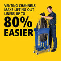Rubbermaid Slim Jim Vented Recycling Container, 23 Gallons, Blue