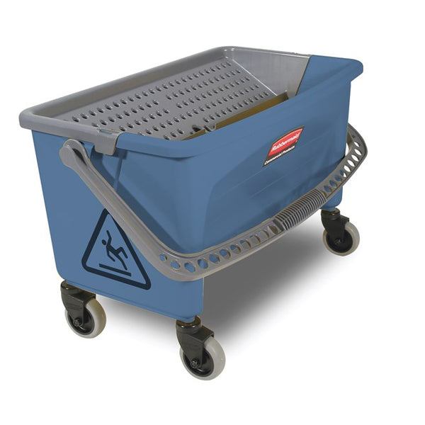 Rubbermaid Microfiber Finish Bucket with Wringer, Blue