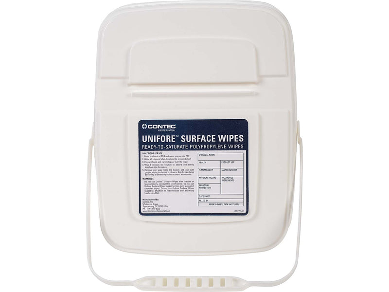 Contec Unifore Plastic Replacement Bucket, White, 6/Case