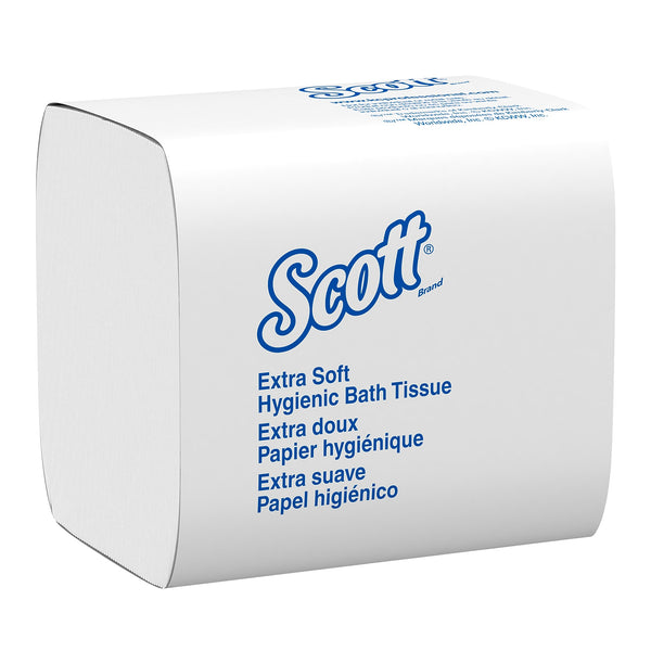 Scott Hygienic Recycled Folded Bath Tissue, 2-Ply, White, 250 Sheets/Pack, 36 Packs/Carton
