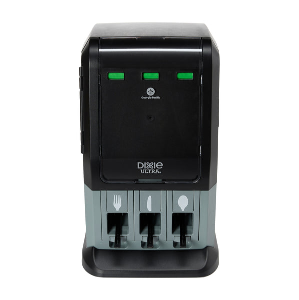 Dixie Ultra SmartStock Tri-Tower Mini Cutlery Dispenser, Heavy-Weight, Black