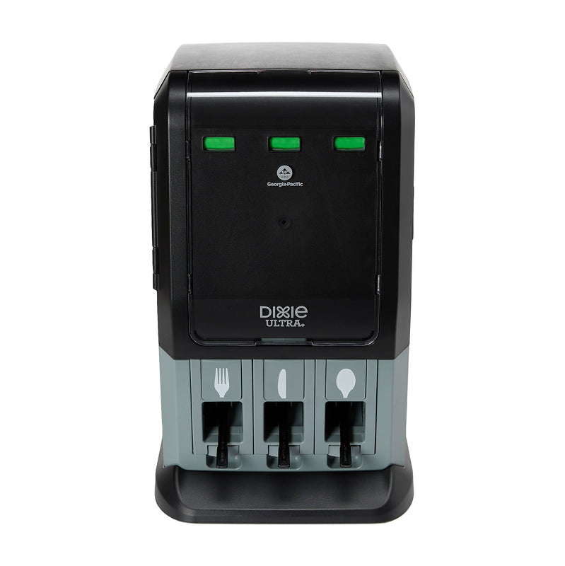 Dixie Ultra SmartStock Tri-Tower Mini Cutlery Dispenser, Heavy-Weight, Black