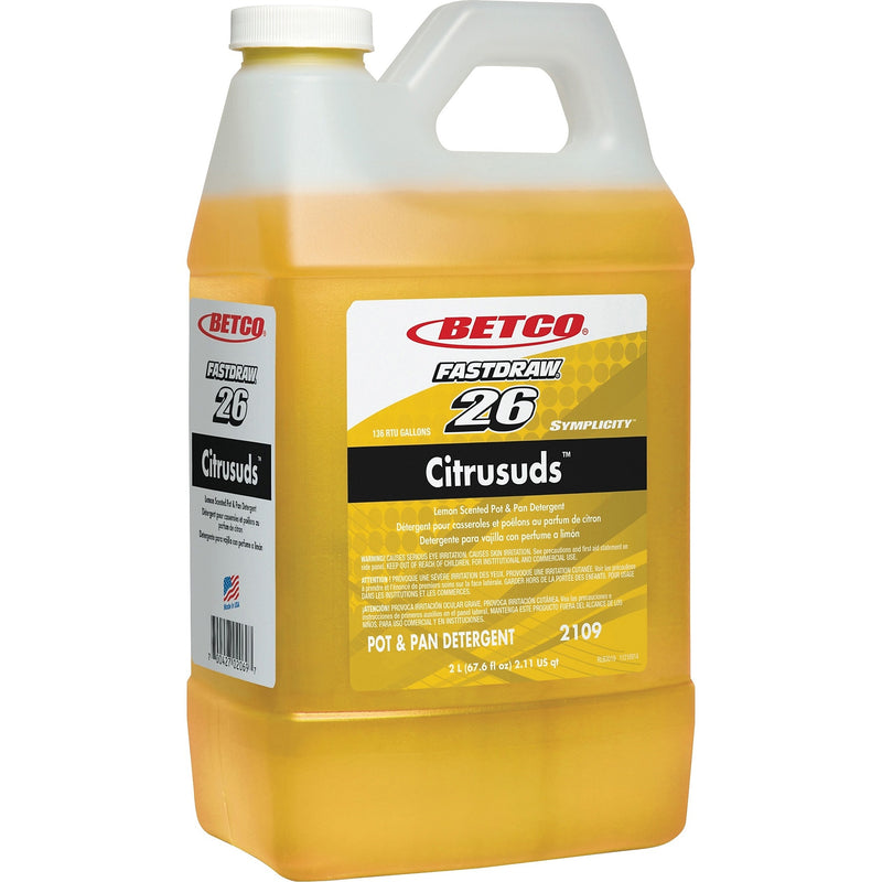Betco Symplicity Fastdraw 26 Citrusuds Pot/pan Detergent, Citrus, 67.6 Fl. Oz.