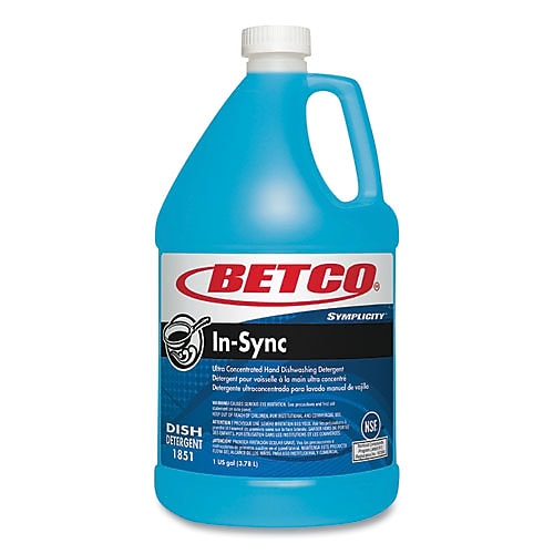 Betco Symplicity In-Sync Hand Dishwashing Liquid, Fresh Ozonic Scent, 1 gal Bottle