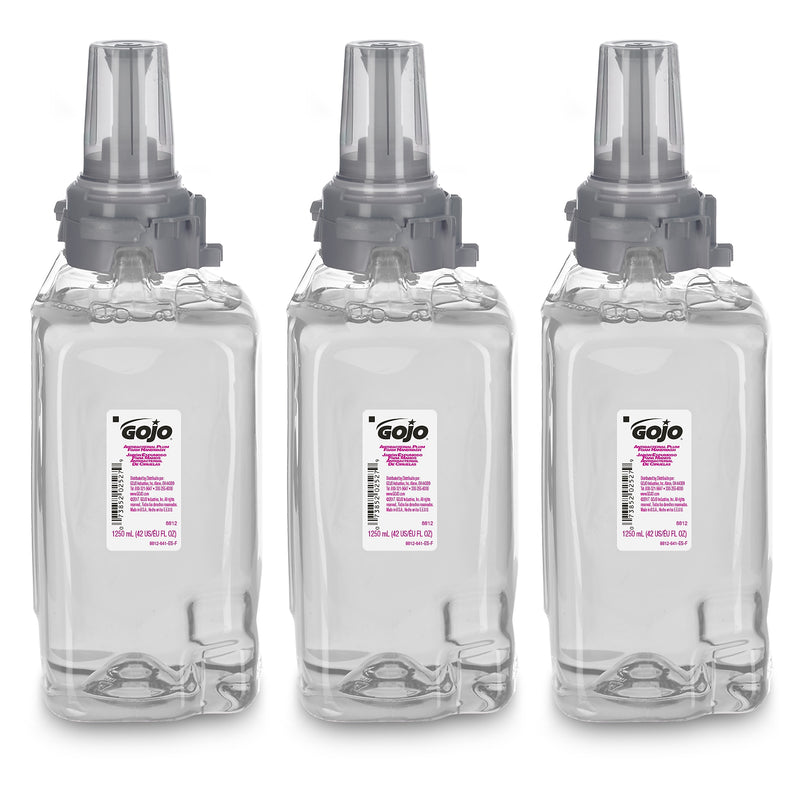 GOJO Antibacterial Foaming Hand Soap Refill for ADX-12 Dispenser, Plum Scent, 1250 mL, 3/Carton