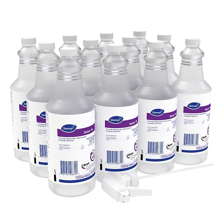 Diversey Oxivir TB One-Step Disinfectant Cleaner Unscented 32 oz (Case of 12)