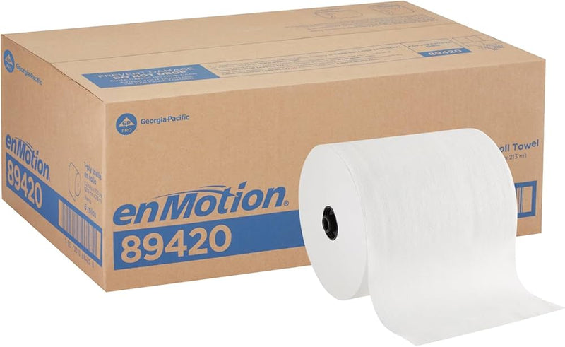 enMotion Hardwound Paper Towels 1 Ply 700 Ft Roll 6 Rolls Carton (89420)