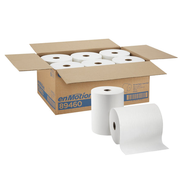 enmotion Hardwound Paper Towels, 1-ply, 800 ft./Roll, 6 Rolls/Carton