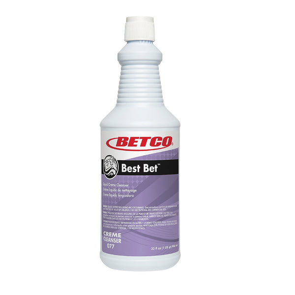 Betco Best Bet Abrasive Creme Cleanser, 32 oz., 12 Bottles/Carton