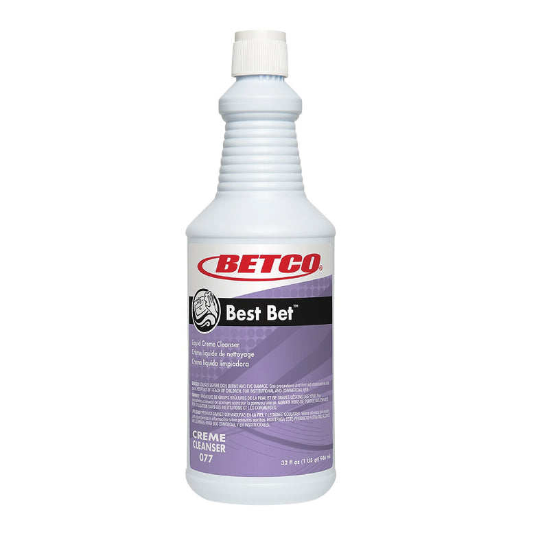 Betco Best Bet Abrasive Creme Cleanser, 32 oz., 12 Bottles/Carton