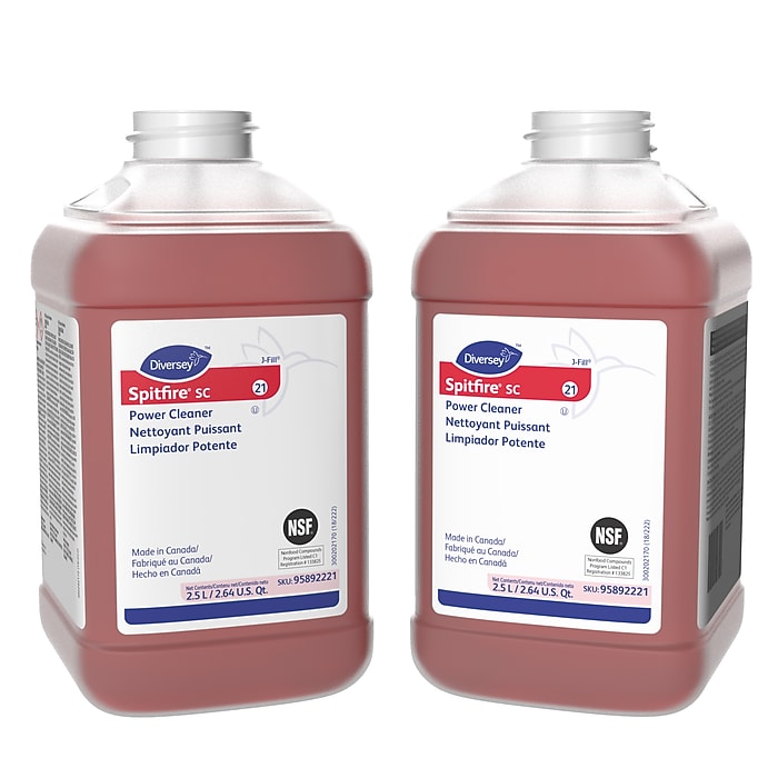 Spitfire SC Multipurpose Cleaner for Diversey J-Fill, Pine, 2.5 L / 2.64 U.S. Qt., 2/Carton