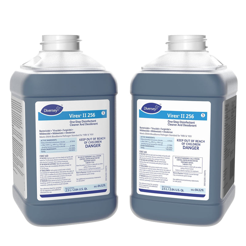 Virex II 256 One-Step Disinfectant for Diversey J-Fill, Mint Scent, 84.5 oz., 2/Carton