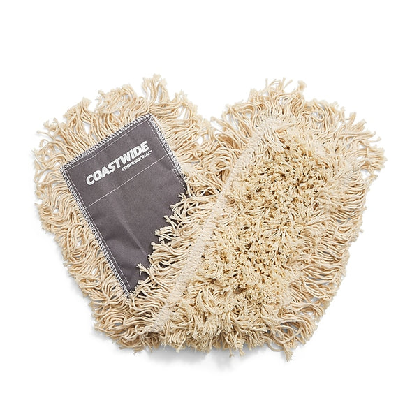 Coastwide Professional Cut-End Dust Mop Head, Cotton, 24" x 5", White
