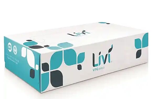Livi 2-ply Facial Tissue, 2 Ply, 8.37"x8.07", White, Virgin Fiber, Soft, Eco-friendly, Embossed, For Face, 100 Sheets/Bx, 30/CT