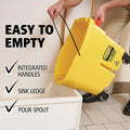 Rubbermaid WaveBrake 2.0 Janitorial Side-Press Bucket and Wringer, 26 Quart, Yellow